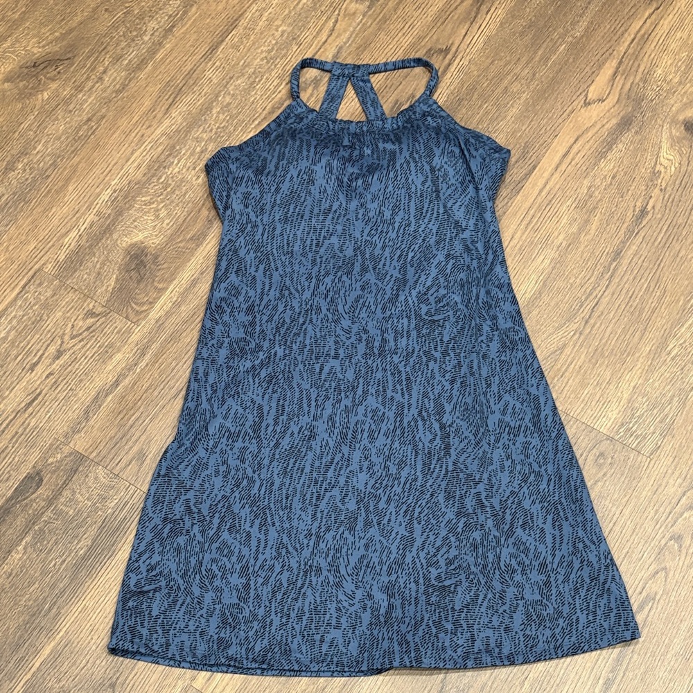 Eddie Bauer Blue Patterned Casual Dress